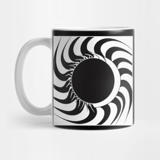 Black Spiral Sun Mug